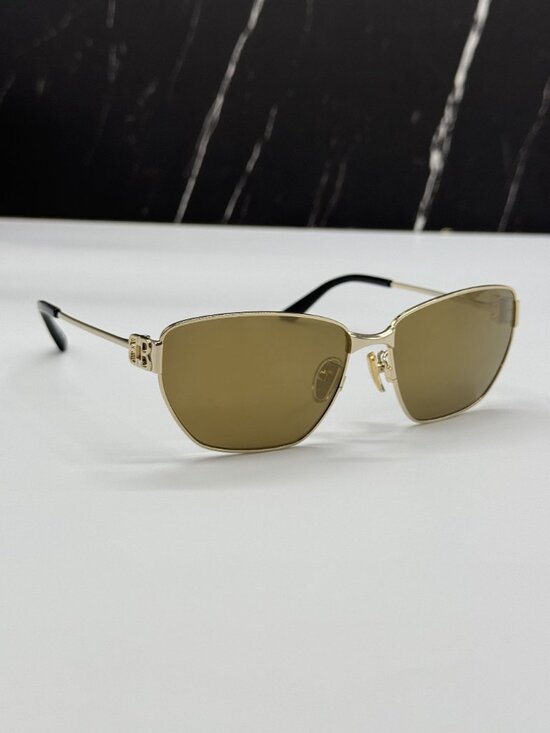 NEW BALENCIAGA BB0337SK 003 GOLD WOMEN SUNGLASSES BALENCIAGA EYEWEAR main image 4